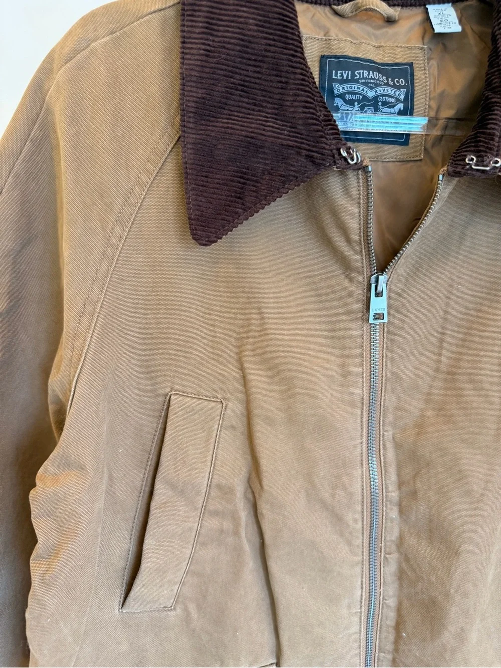 Levi's Brown Canvas Field Jacket with Dark Brown Corduroy Collar